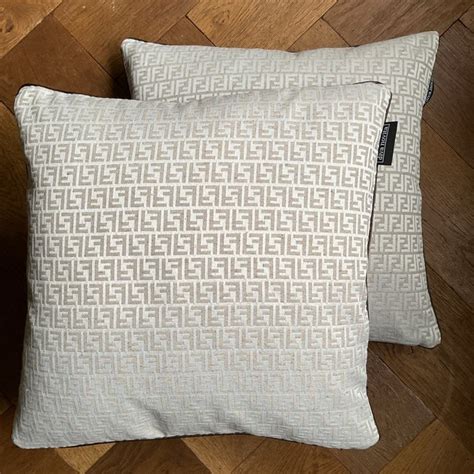 fendi home pillows|Fendi linen fabric.